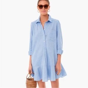 Tuckernuck Light Blue Button-Down Mini Dress